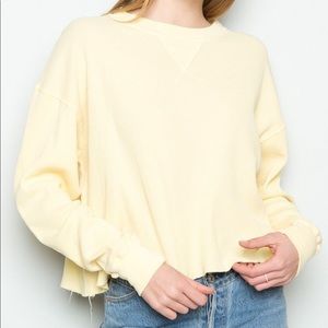 Brandy Melville Laila thermal long sleeve yellow